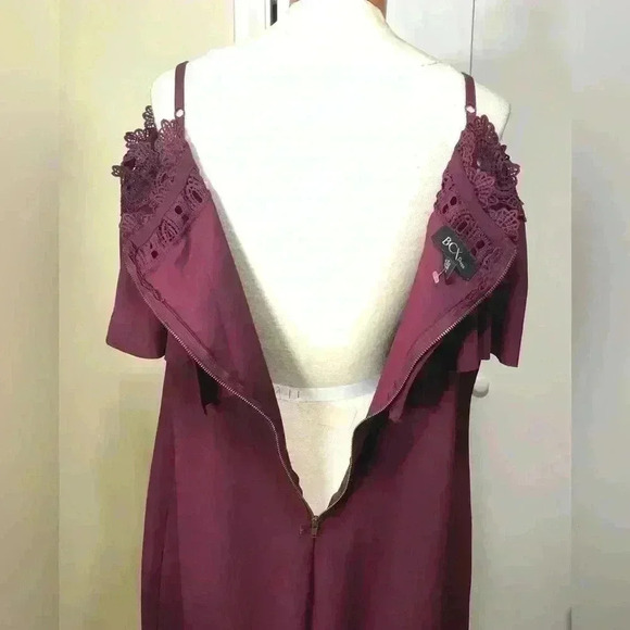 BCX Women Plus Size Trendy Off-The-Shoulder Crochet Dress Purple Size 2X NWOT - Picture 8 of 16